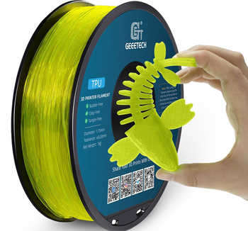 FILAMENT GEEETECH TPU YELLOW TRANSPARENTNY ŻÓŁTY 1,75mm 1KG