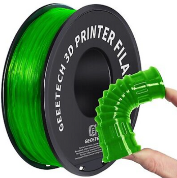 FILAMENT GEEETECH TPU GREEN TRANSPARENTNY ZIELONY 1,75mm 1KG