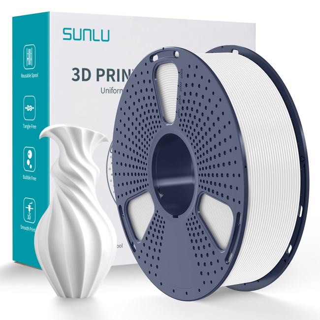FILAMENT SUNLU WHITE BIAŁY PLA 1kg
