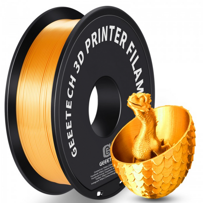 FILAMENT GEEETECH PLA SILK GOLD ZŁOTY 1,75mm 1KG