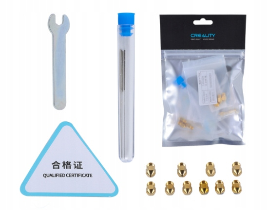 WYSOKIEJ JAKOŚCI DYSZE CREALITY ZESTAW 10SZT KLUCZ