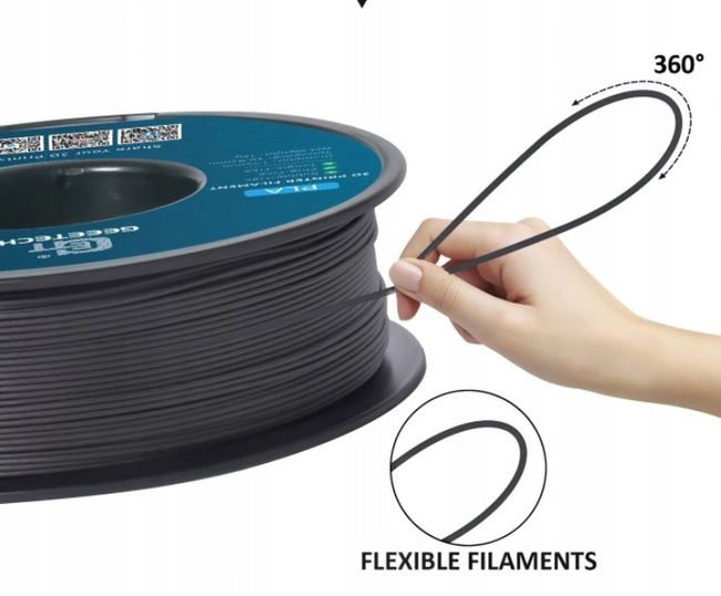 FILAMENT GEEETECH EBONY WOOD CZARNE DREWNO HEBAN PLA 1kg