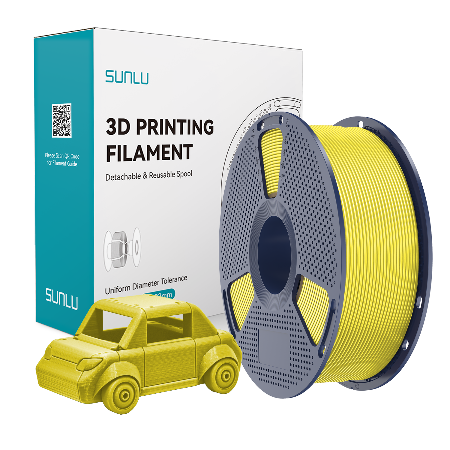 Filament SUNLU PETG Yellow Żółty 1kg 1,75mm