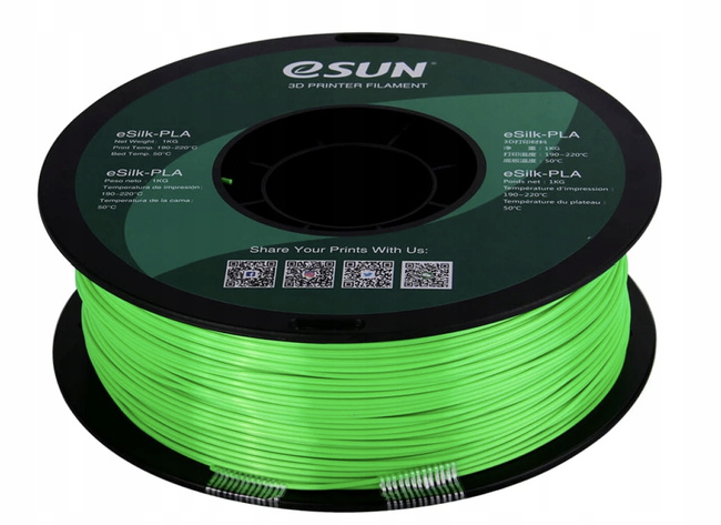 Esun PLA Silk Filament Green Zielony 1kg