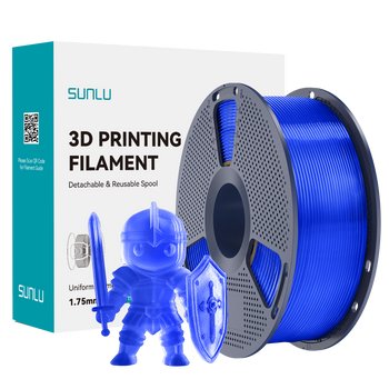 Filament SUNLU PLA+ Transparent Blue Niebieski Transparentny 1kg 1,75mm