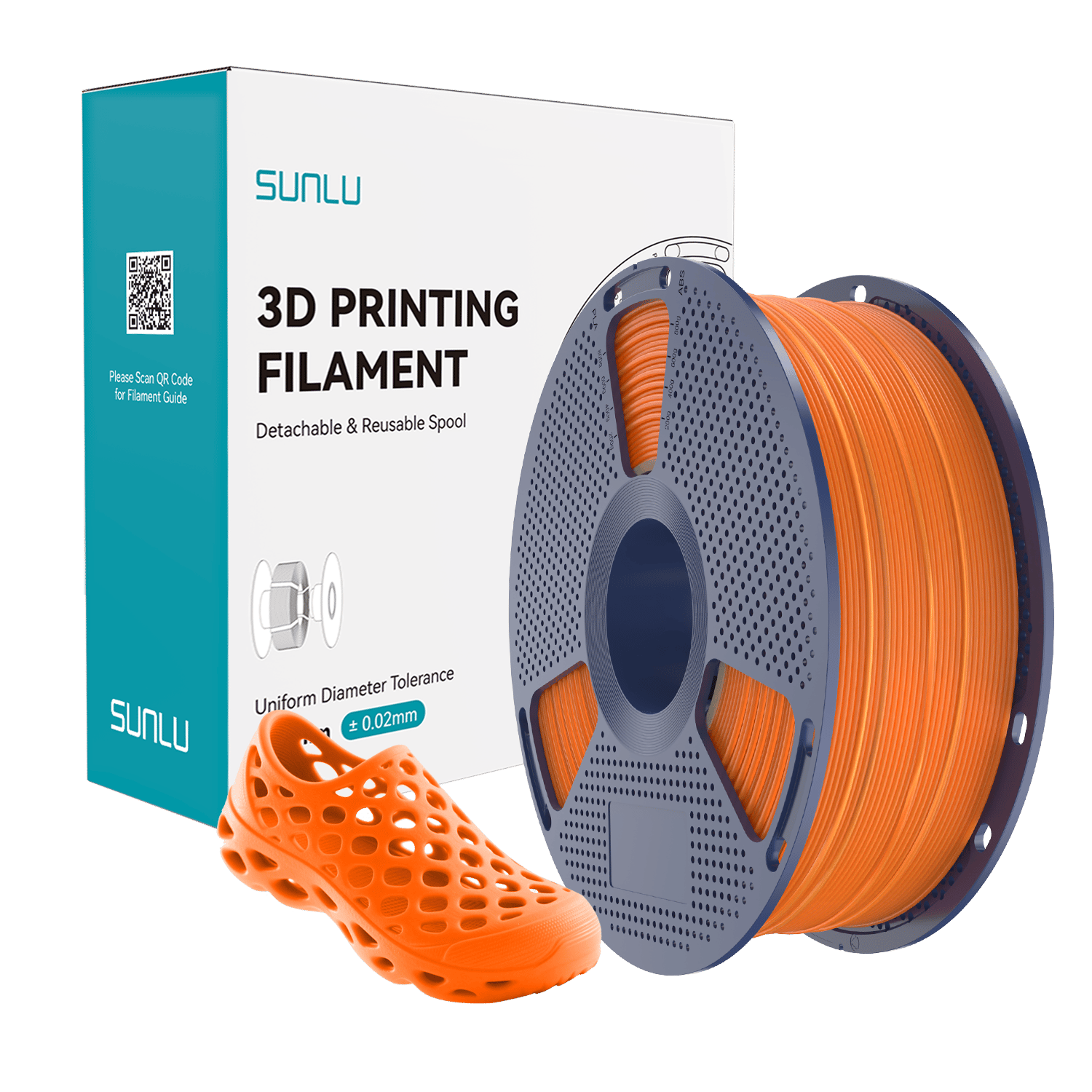 Filament SUNLU TPU 95A Orange Pomarańczowy 1kg 1,75mm
