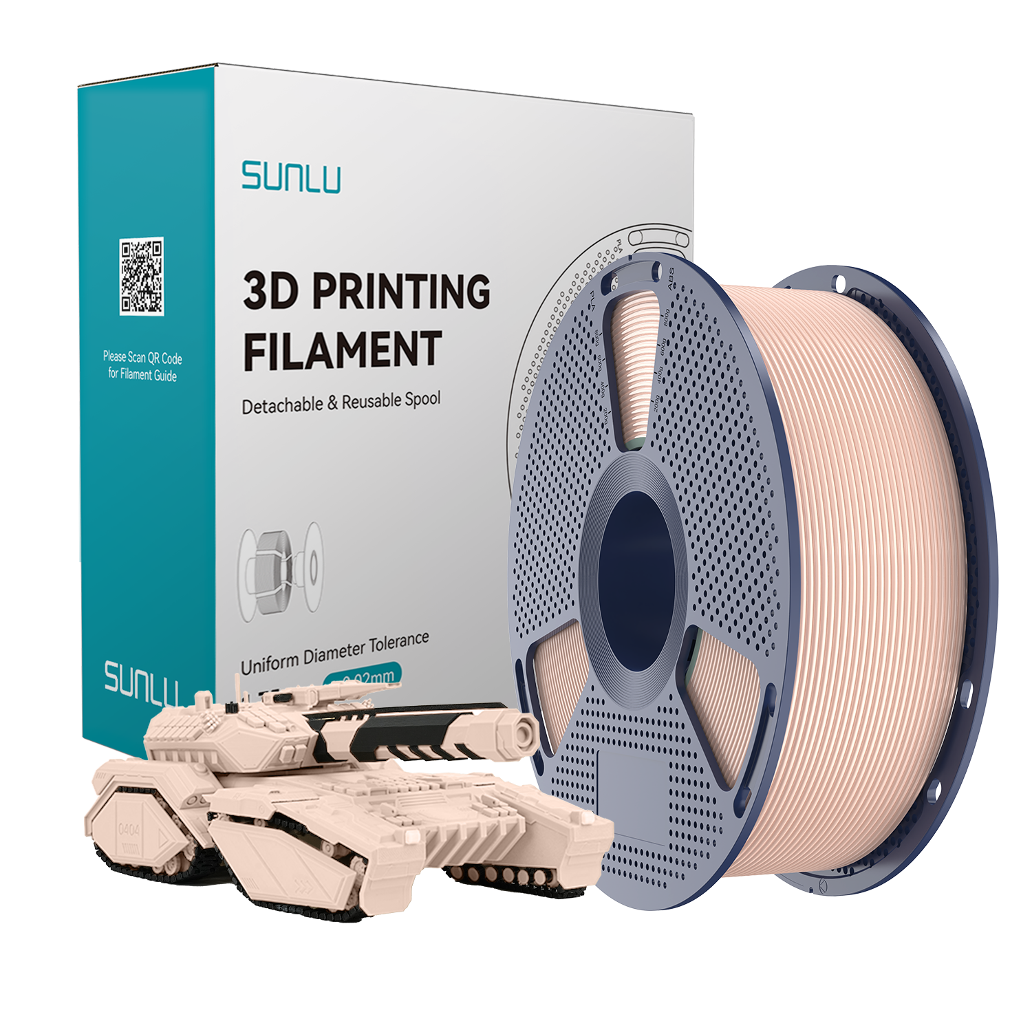 Filament SUNLU PLA Beige Beżowy 1kg 1,75mm