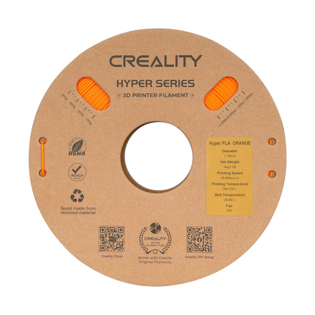 Filament Creality Hyper Series PLA Orange Pomarańczowy 1kg 1,75mm