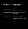 Dysza Creality E3D High Flow Unicorn 0,4 mm mosiężna – do K1/K1C/K1 SE/K1 Max/Ender-3 V3/V3 Plus