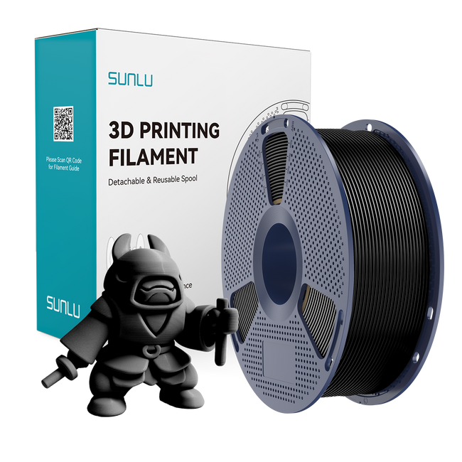 Filament SUNLU PLA Meta Black Czarny 1kg 1,75mm