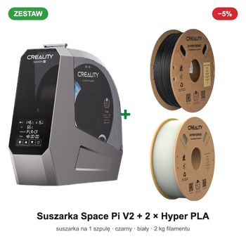 Zestaw: suszarka Creality Space Pi V2 + 2 × Hyper PLA 1 kg (czarny, biały)