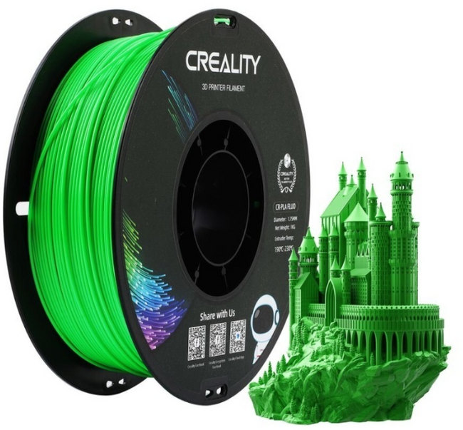 Filament Creality 3D PLA Fluorescent Green Zielony 1.75mm 1 kg