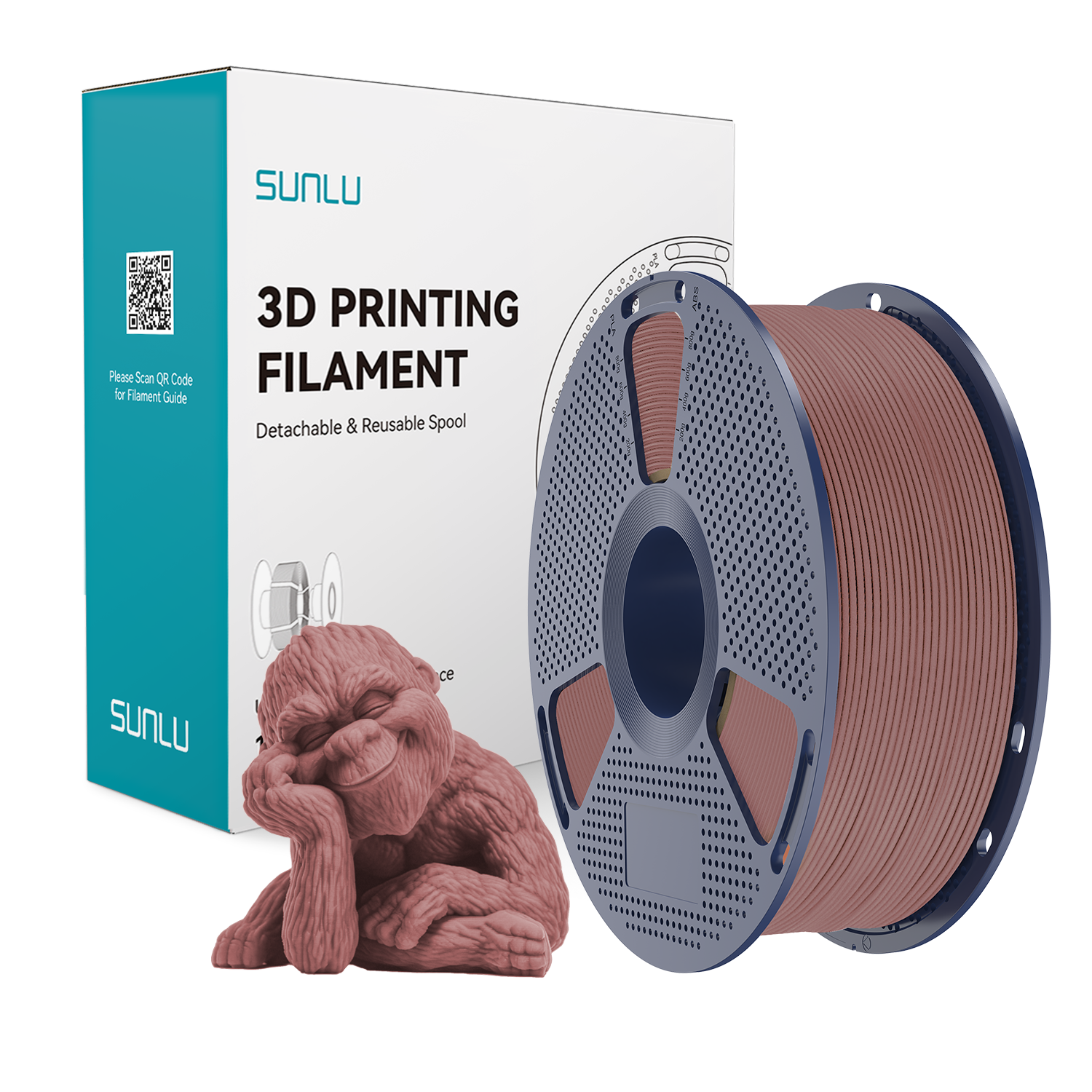 Filament SUNLU PLA Wood Cherry Wood Drewno Wiśniowe 1kg 1,75mm