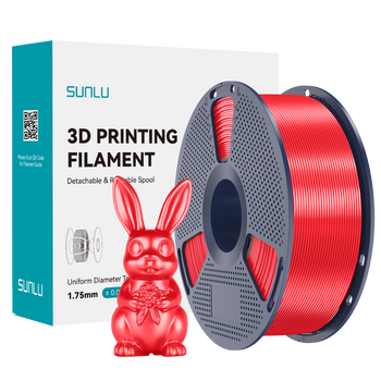 Filament SUNLU Silk PLA+ Red Czerwony 1kg 1,75mm