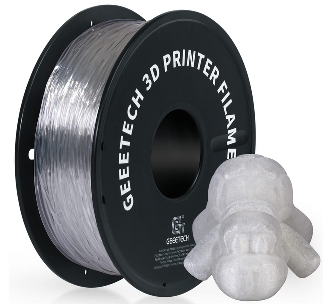 FILAMENT GEEETECH TPU TRANSPARENTNY 1,75mm 1KG