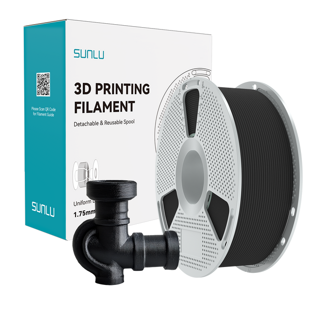 Filament SUNLU PA6-CF Black Czarny NYLON-6 Z Włóknem Węglowym 1kg 1,75mm