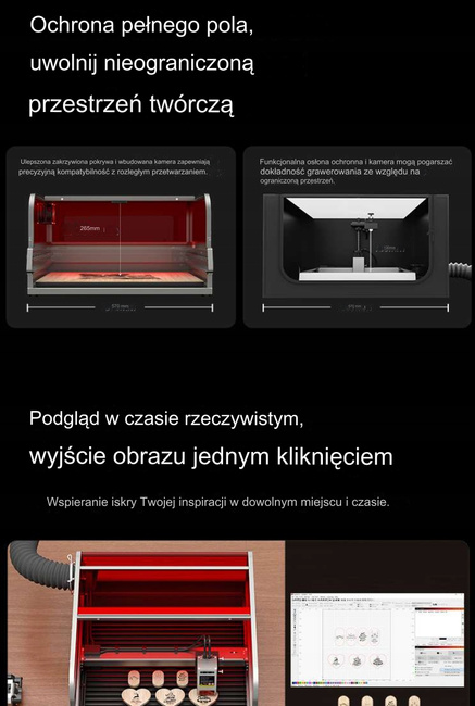 NOWOŚĆ 2024 POTĘŻNY LASER CREALITY FALCON 2 22W ZAMKNIĘTA OBUDOWA 23% PL