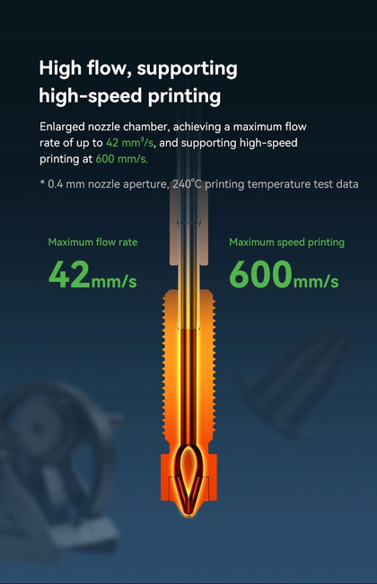 Dysza Creality E3D Obxidian High Flow 0,4 mm (Unicorn) – do K1/K1C/K1 SE/K1 Max/Ender-3 V3/V3 Plus