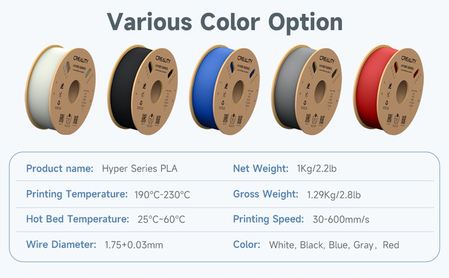 CREALITY HYPER SPEED PLA 1KG PURPLE RÓŻOWY