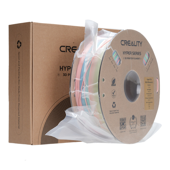 Filament Creality Hyper Series PLA Rainbow Wild Blossom-long Tęczowy Gradient Długi 1kg 1,75mm