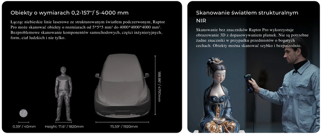 CREALITY SKANER 3D CR-SCAN Raptor Pro