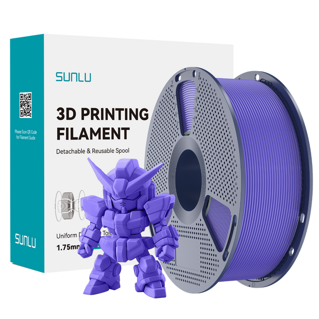Filament SUNLU Pla+2.0 Lavender Purple Fioletowy Lawendowy 1kg 1,75mm