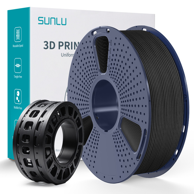 FILAMENT SUNLU PLA CARBON FIBER CZARNY BLACK 1KG