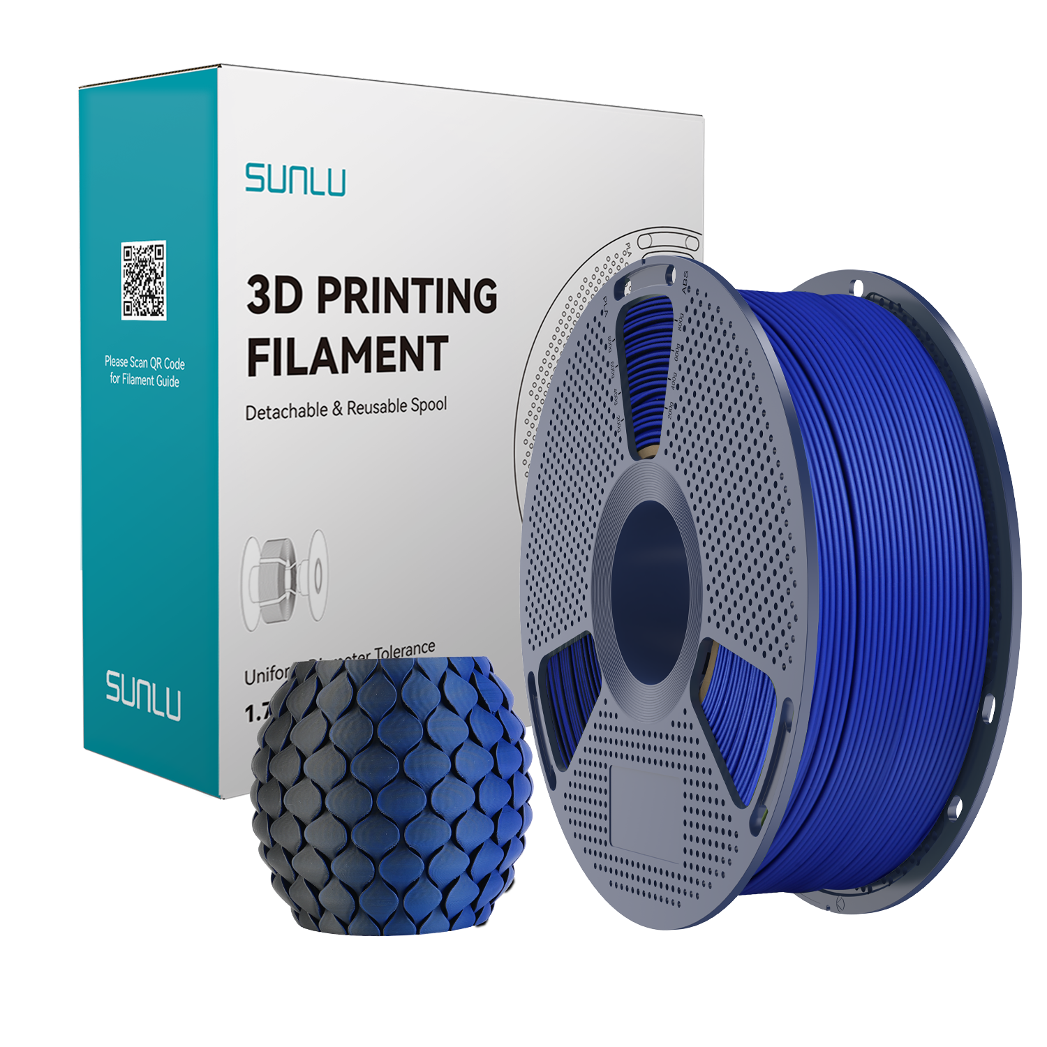 Filament SUNLU PLA Matte Dual-color Black Blue Czarny Niebieski 1kg 1,75mm