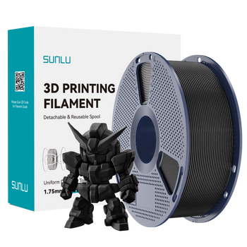 FILAMENT SUNLU PLA+ 2.0 CZARNY BLACK 1KG