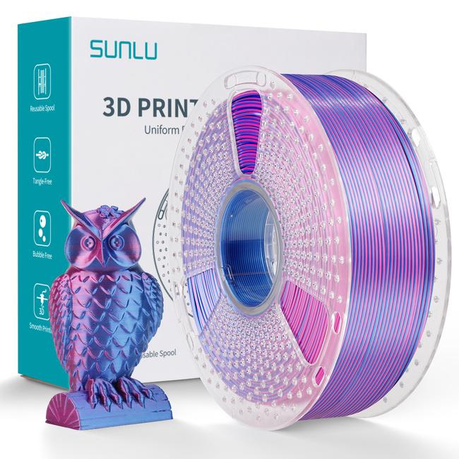 Sunlu PLA+ Silk Dual Red Blue Czerwony Niebieski 1kg