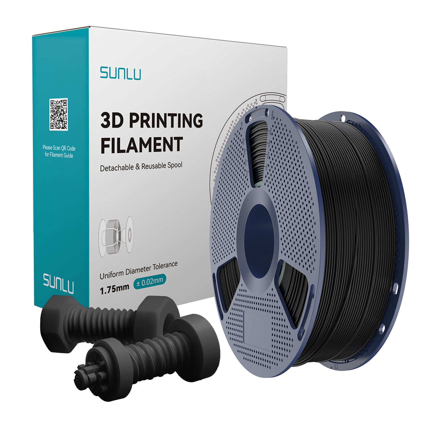 Filament SUNLU High Speed ABS Black Czarny 1kg 1,75mm