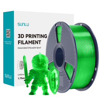 Filament SUNLU PLA+ Transparent Green Zielony Transparentny 1kg 1,75mm