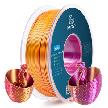 Filament Geeetech Tricolor Silk PLA Red Gold Purple Trójbarwny 1kg 1,75mm