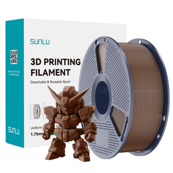 Filament SUNLU Pla+2.0 Coffee Brown Brązowy Kawowy 1kg 1,75mm