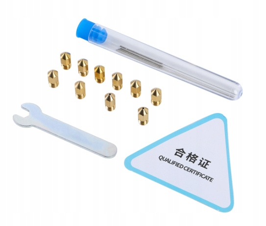 WYSOKIEJ JAKOŚCI DYSZE CREALITY ZESTAW 10SZT KLUCZ