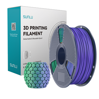 Filament SUNLU PLA Matte Dual-color Green Purple Zielony Fioletowy 1kg 1,75mm
