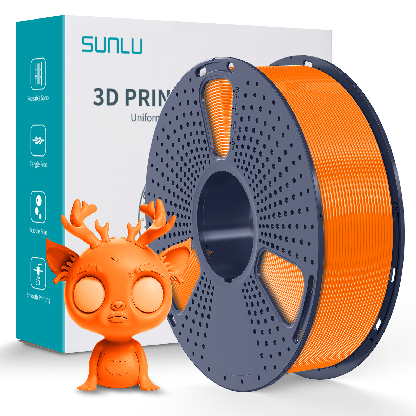 Filament SUNLU Orange Pomarańczowy PLA+ 1,75mm 1kg