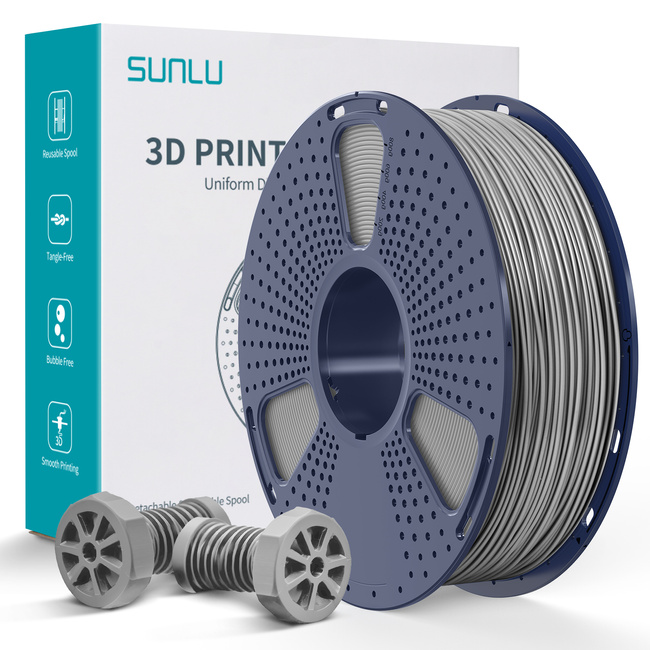 FILAMENT SUNLU SILVER SREBRNY ABS 1,75mm 1kg
