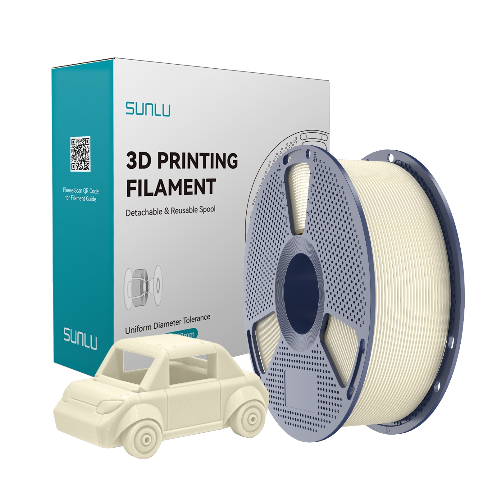 Filament SUNLU PETG Bone White Biały Kość Słoniowa 1kg 1,75mm