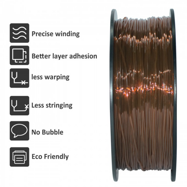 FILAMENT GEEETECH TPU BROWN TRANSPARENTNY BRĄZOWY  1,75mm 1KG