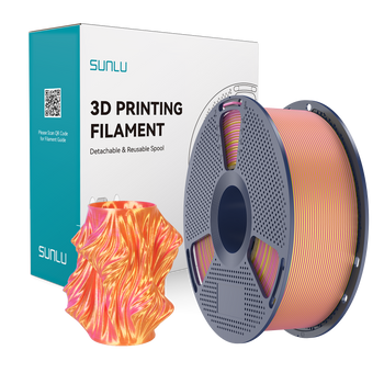 Filament SUNLU Silk PLA+ Dual-color Pink Gold Różowo-złoty Dwubarwny 250g 1,75mm