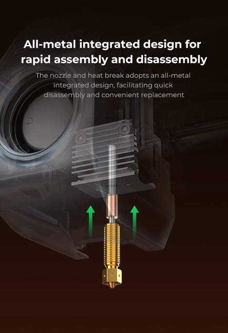 Dysza Creality E3D High Flow Unicorn 0,4 mm mosiężna – do K1/K1C/K1 SE/K1 Max/Ender-3 V3/V3 Plus