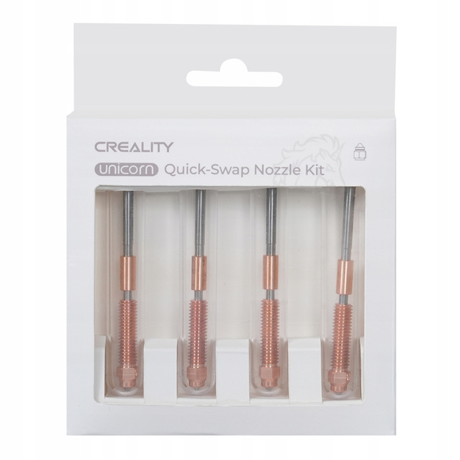 Oryginalny zestaw dysz Creality Unicorn Quick-Swap 0.4/0.4/0.6/0.8 mm – do K2/K2 Pro/K2 Plus/Hi