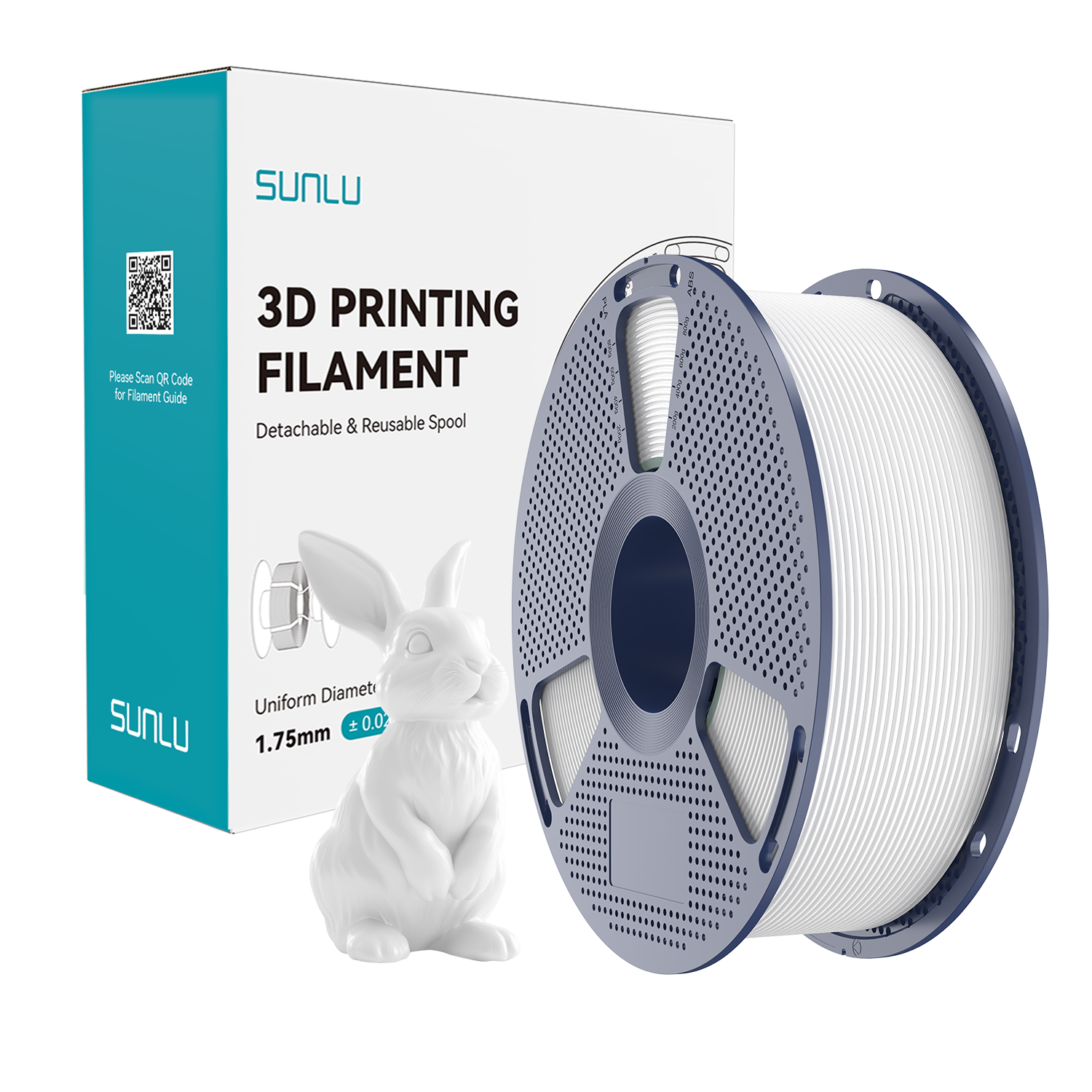 Filament SUNLU PVB White Biały 1kg 1,75mm