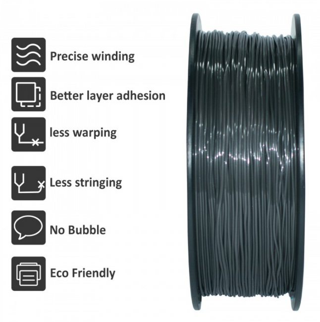 FILAMENT GEEETECH TPU SILVER TRANSPARENTNY SREBRNY 1,75mm 1KG