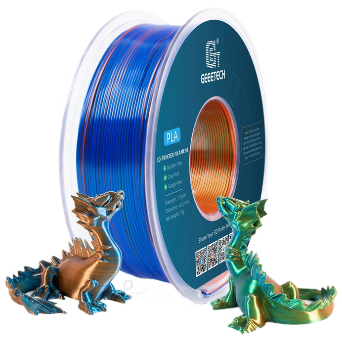 Geeetech Silk PLA Orange Blue Green Trójbarwny – zdjęcie produktu