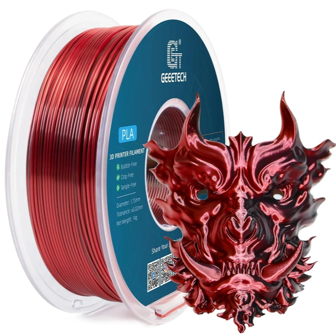Geeetech DUAL COLOR SILK PLA — czerwono-czarny