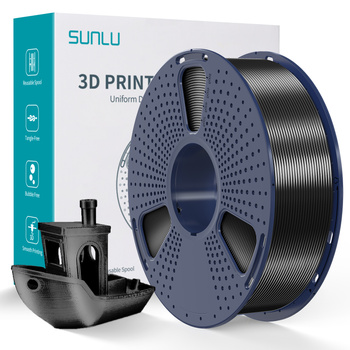 FILAMENT SUNLU CZARNY BLACK SILK PLA+ 1kg