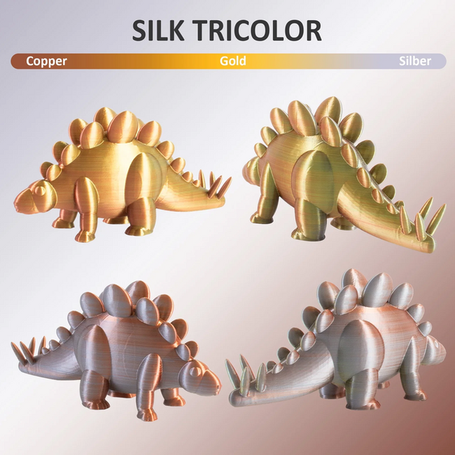 Filament Geeetech Tricolor Silk PLA Gold Silver Copper Trójbarwny 1kg 1,75mm