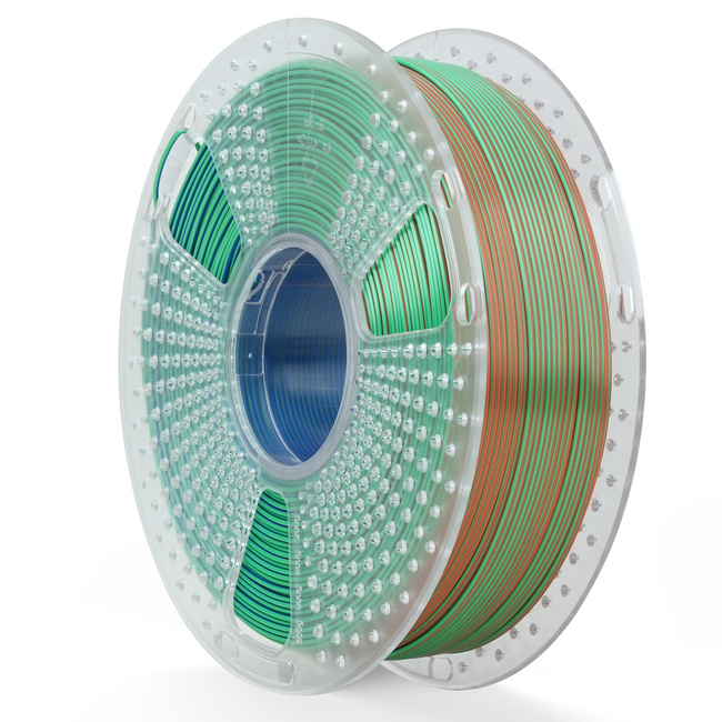 SUNLU PLA+ SILK TRICOLOR ORANGE BLUE GREEN POMARAŃCZOWY NIEBIESKI ZIELONY